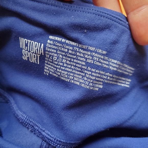 Victoria's Secret Sport Knockout tights. Mesh parts. Royal blue. Size L. - Picture 5 of 14